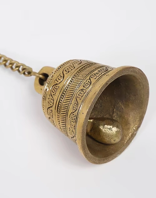 Mehnoor Brass Bell With Chain-Small 3 Mehnoor Brass Bell With Chain-Small
