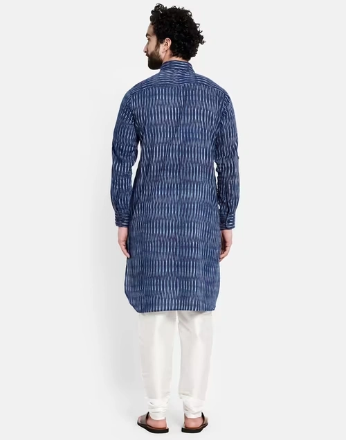Cotton Printed Pathani Kurta With Cuff 3 Cotton Printed Pathani Kurta With Cuff