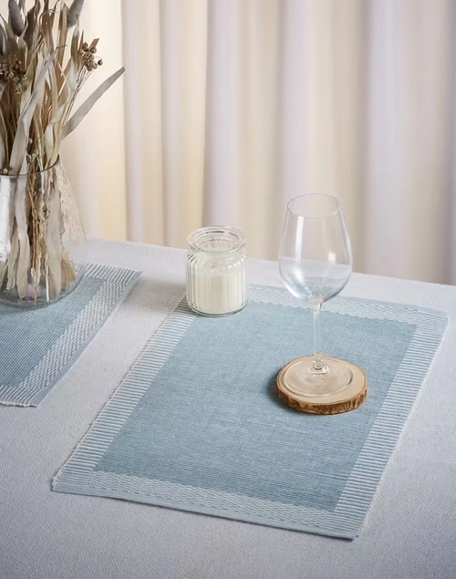 Blue Avikar Cotton Mat | Set of 6