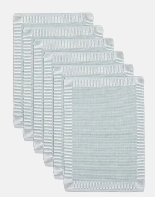 Blue Avikar Cotton Mat | Set of 6 4 Blue Avikar Cotton Mat | Set of 6