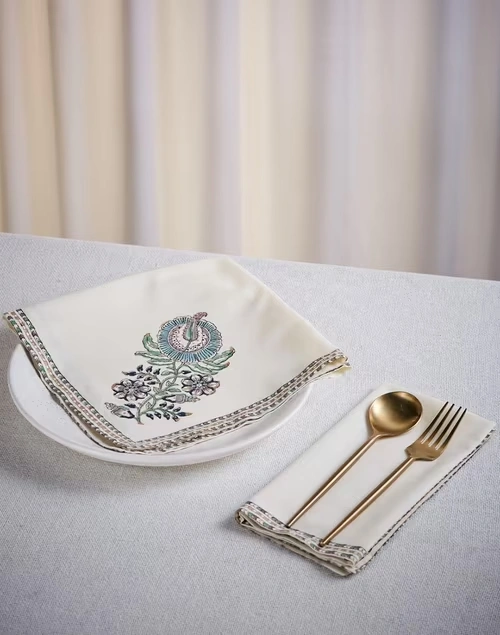 Antara Cotton Printed Napkin Set Of 6