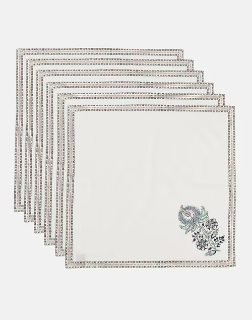 Antara Cotton Printed Napkin Set Of 6