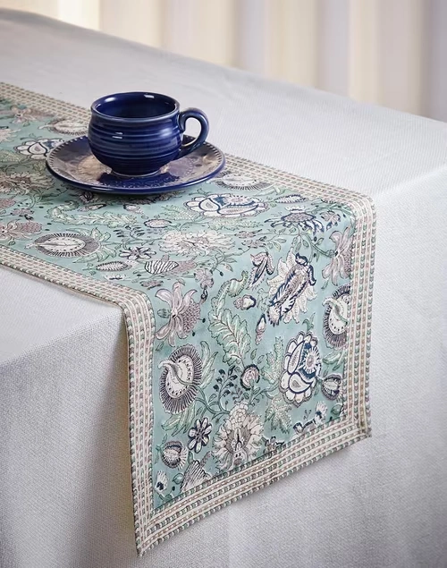 Antara Cotton Block Print Runner