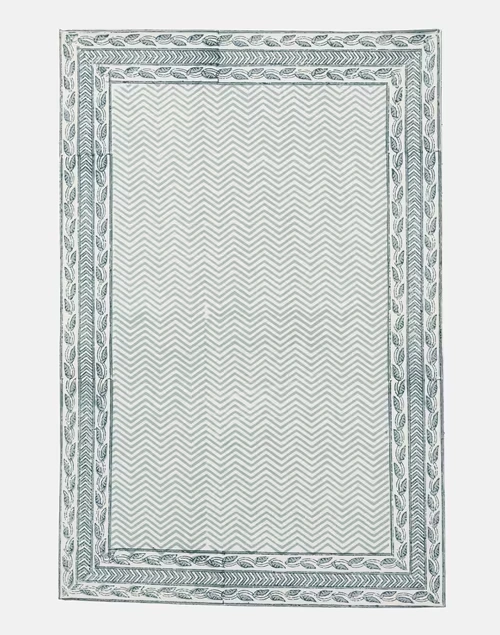 Blue Kiyansh Cotton Hand Block Printed Mat | Set of 6