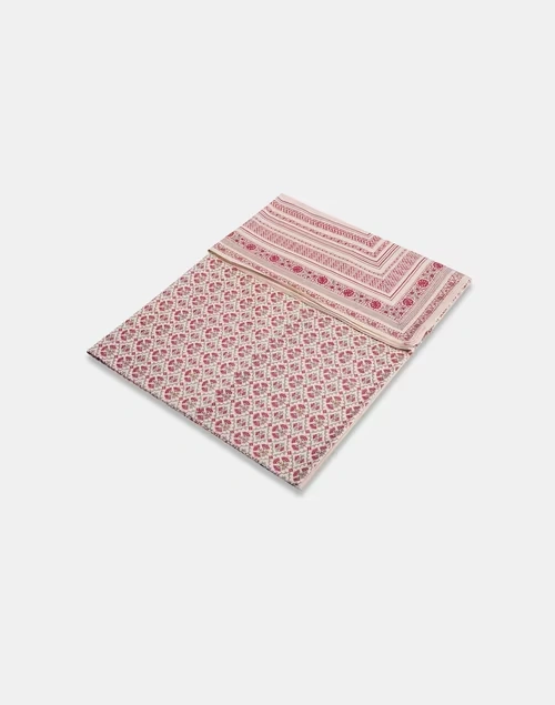 Pink Varda Cotton Printed Double Bed Cover 4 Pink Varda Cotton Printed Double Bed Cover