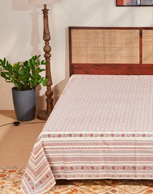 Urmika Hand Printed Cotton Bed Cover