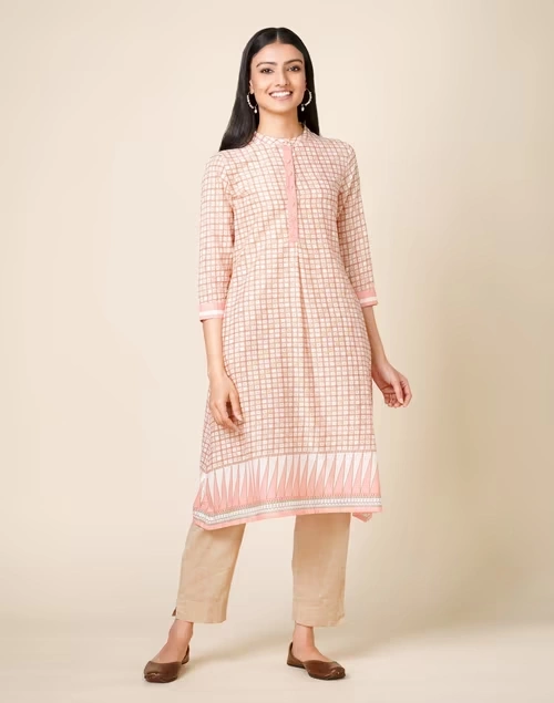 Cotton Printed Knee Length Kurta