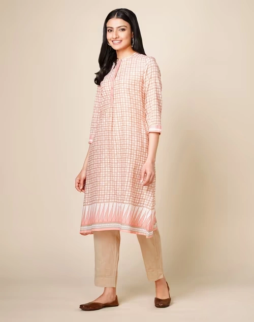 Cotton Printed Knee Length Kurta
