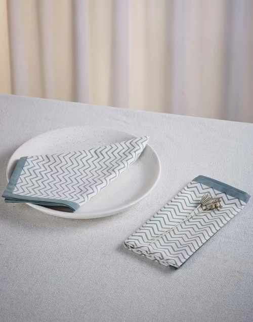 Jiera Cotton Block Print Napkin Set Of 6