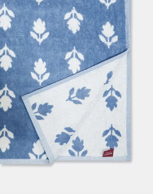 Blue Smriti Woven Cotton Towel 3 Blue Smriti Woven Cotton Towel