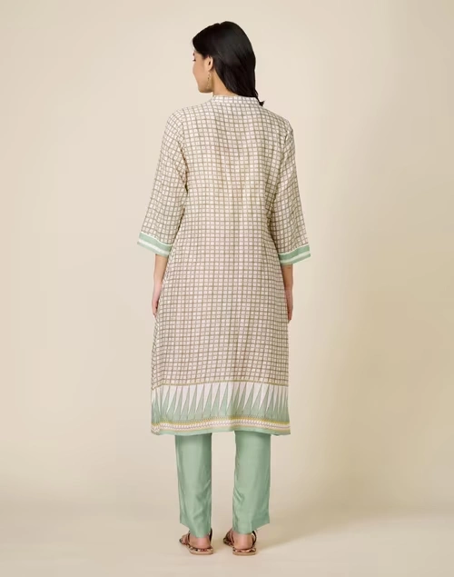 Cotton Printed Knee Length Kurta 4 Cotton Printed Knee Length Kurta