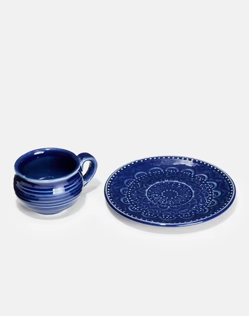 Vatika Nilaya Embossed Cup N Saucer Set