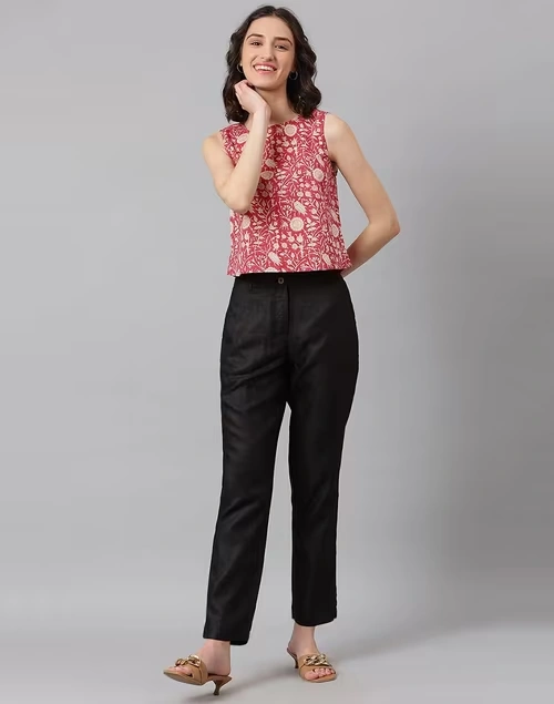 Black Viscose Silk Slim Fit Formal Kosi Pant 4 Black Viscose Silk Slim Fit Formal Kosi Pant