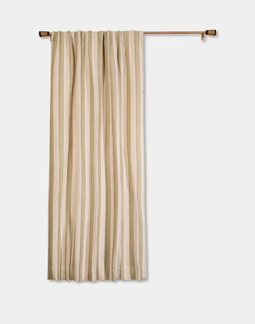Beige Khus Woven Cotton Curtain | 1 Pc 3 Beige Khus Woven Cotton Curtain | 1 Pc