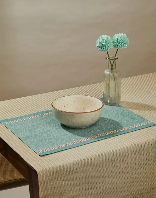 Blue Tarinika Cotton Mat | Set of 6