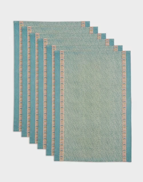 Blue Tarinika Cotton Mat | Set of 6