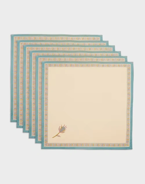 Blue Tarinika Cotton Napkin | Set of 6