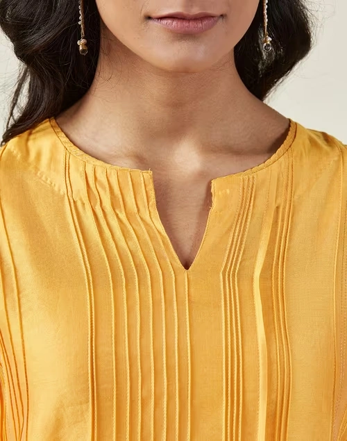 Cotton Silk Textured Long Kurta