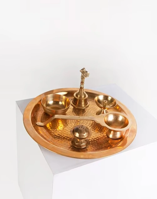 Metal Casted Mehnoor Thali Set Of 6