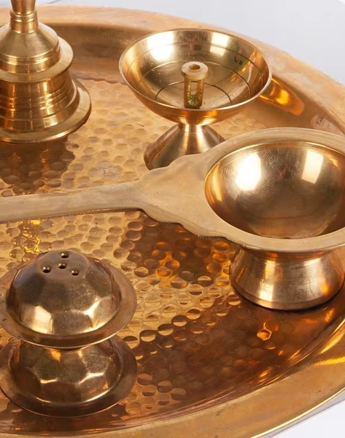 Metal Casted Mehnoor Thali Set Of 6