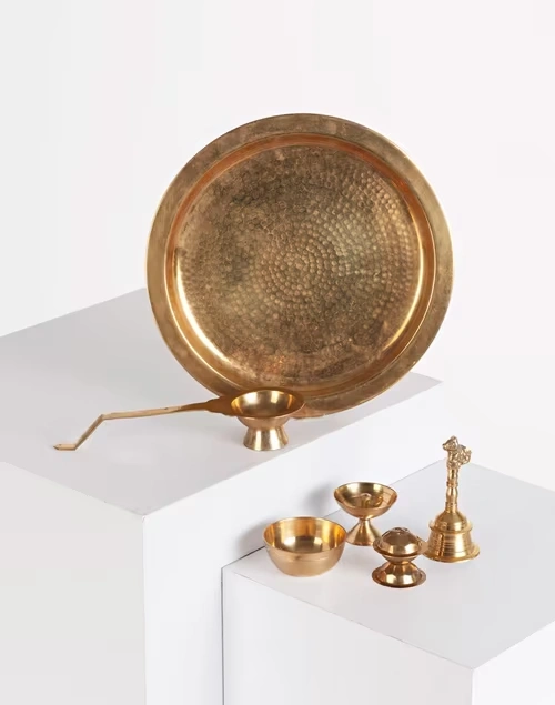 Metal Casted Mehnoor Thali Set Of 6