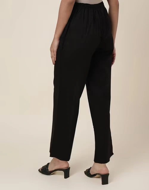 Black Cotton Full Length Casual Pant 3 Black Cotton Full Length Casual Pant