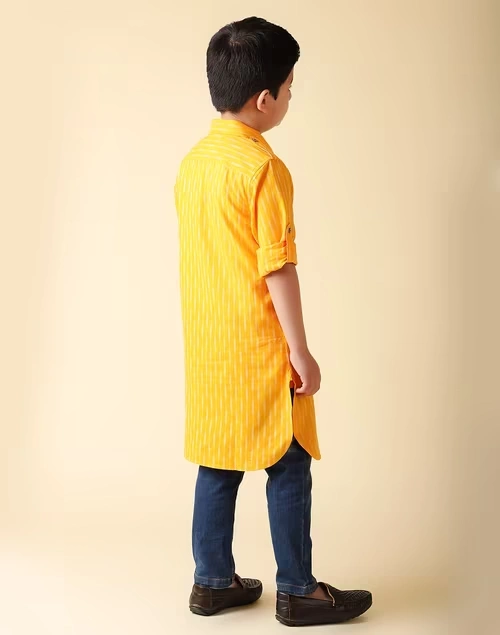 Cotton Woven Ikat Long Kurta