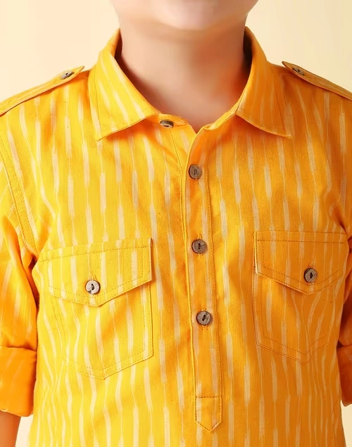 Cotton Woven Ikat Long Kurta