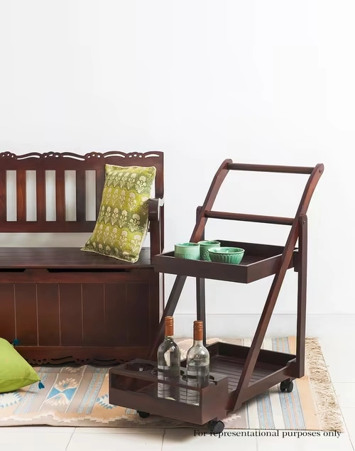 Brown Patron Wooden Bar Trolley