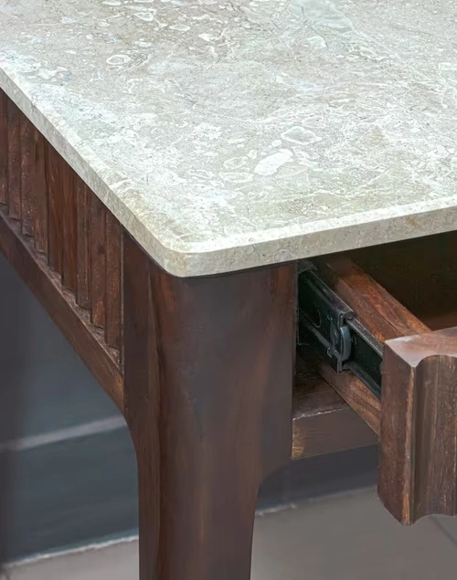 Brown Wooden Flute Accent Table 3 Brown Wooden Flute Accent Table