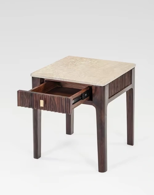 Brown Wooden Flute Accent Table 4 Brown Wooden Flute Accent Table