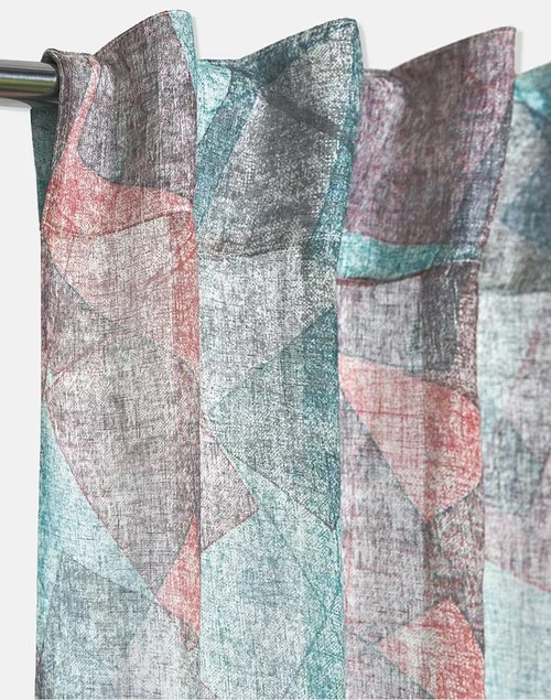 Blue Asiko Linen Curtain 7 Feet | 1pc