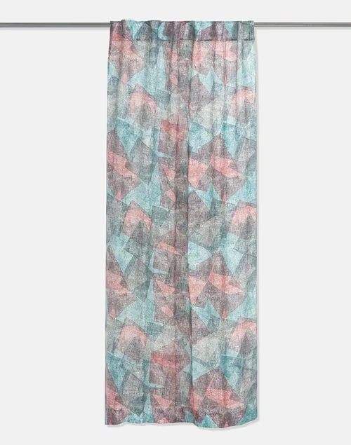 Blue Asiko Linen Curtain 7 Feet | 1pc 3 Blue Asiko Linen Curtain 7 Feet | 1pc