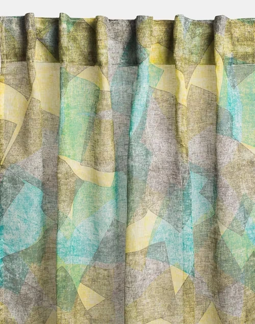 Blue Linen Woven Asiko Curtain 7 Feet | 1 Pc