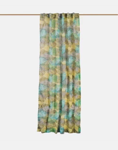 Blue Linen Woven Asiko Curtain 7 Feet | 1 Pc 3 Blue Linen Woven Asiko Curtain 7 Feet | 1 Pc