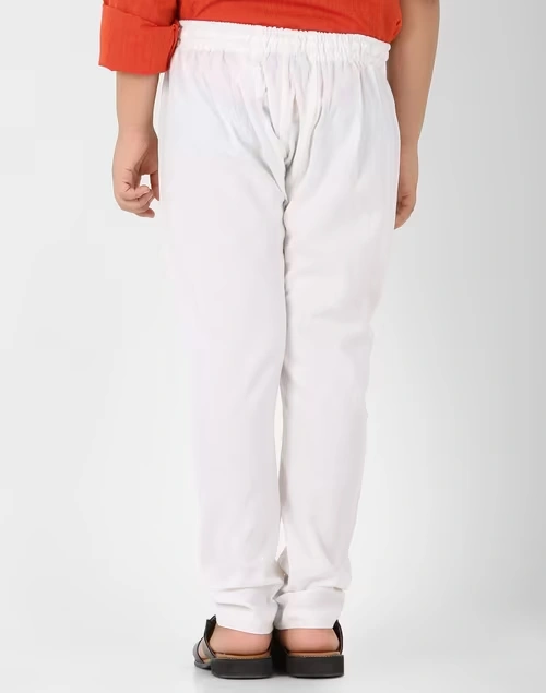 Natural Cotton Churidar With Elasticated Waistband & Drawstring 4 Natural Cotton Churidar With Elasticated Waistband & Drawstring