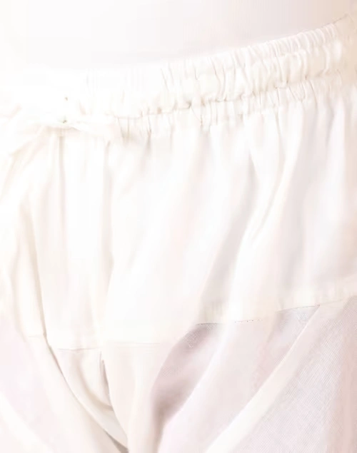 White Cotton Churidar With Elasticated Waistband & Drawstring 4 White Cotton Churidar With Elasticated Waistband & Drawstring