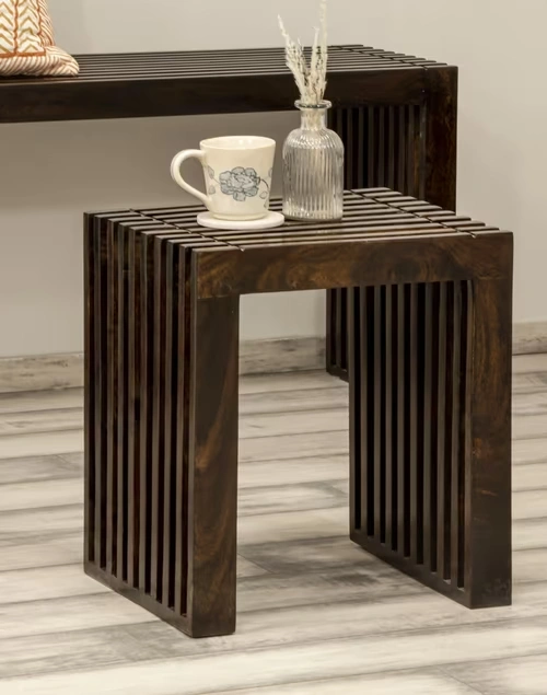 Brown Lanai Wooden Bench | Set Of 3