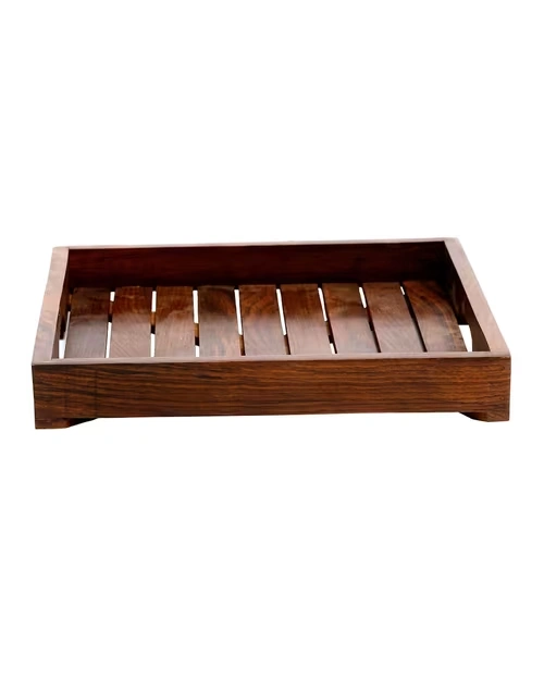 Brown Sheesham Wood Tray