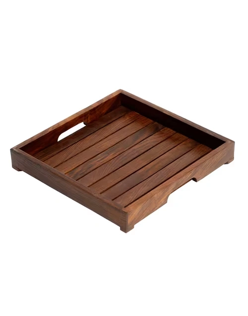 Brown Sheesham Wood Tray 3 Brown Sheesham Wood Tray