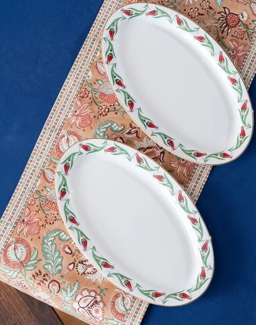 Avasa Decaled Ceramic Platter