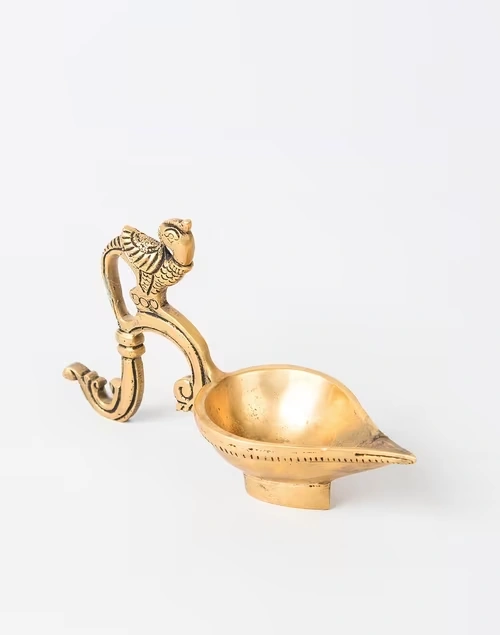 Antique Brass Mehnoor Metal Oil Lamp