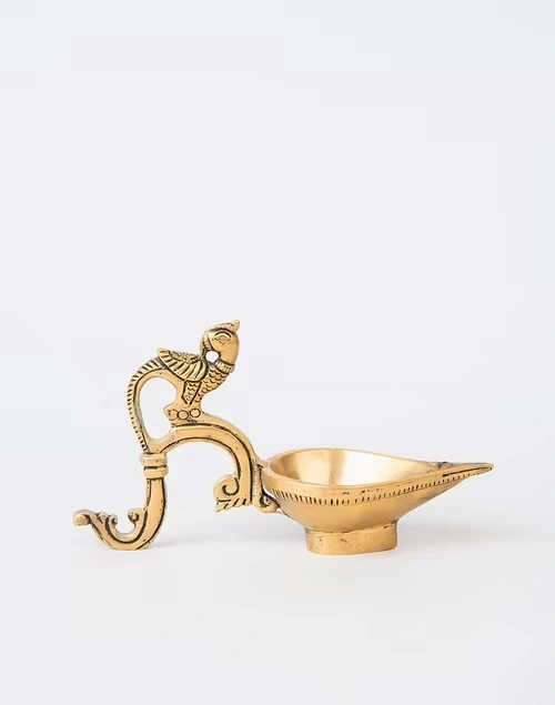 Antique Brass Mehnoor Metal Oil Lamp