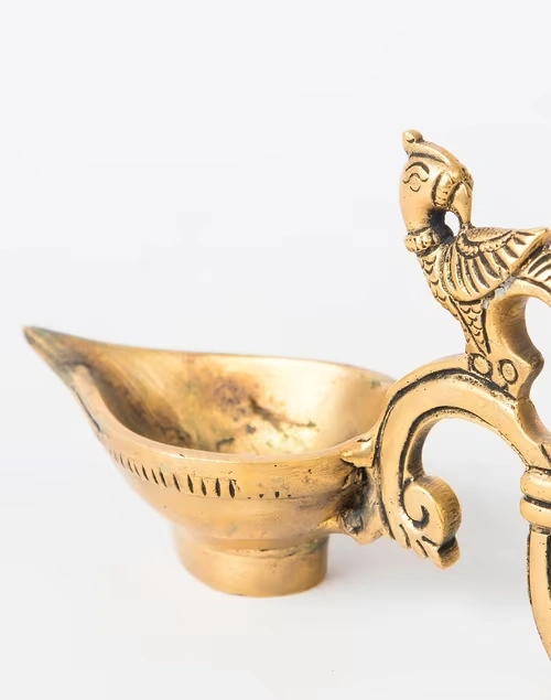 Antique Brass Mehnoor Metal Oil Lamp