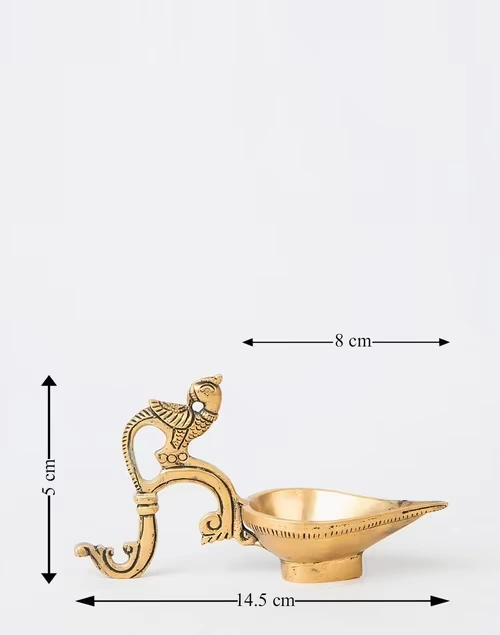 Antique Brass Mehnoor Metal Oil Lamp