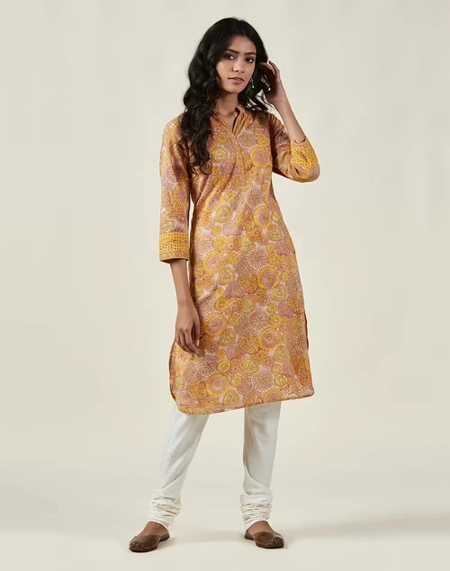 Cotton Printed Knee Length Kurta