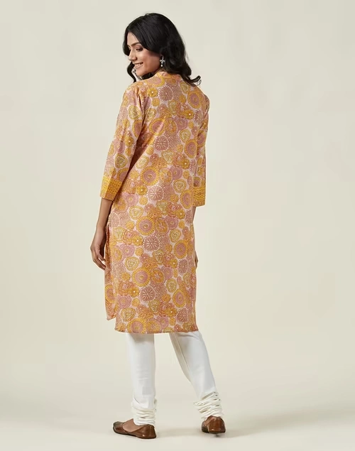 Cotton Printed Knee Length Kurta