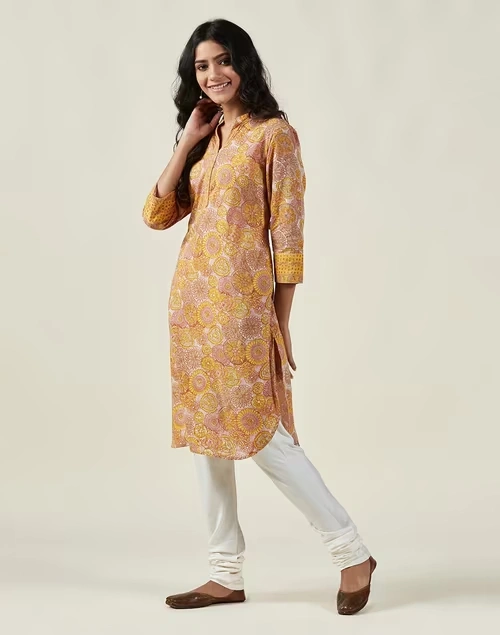 Cotton Printed Knee Length Kurta