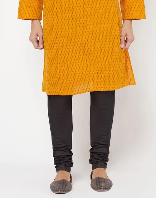 Black Viscose Blend Churidar