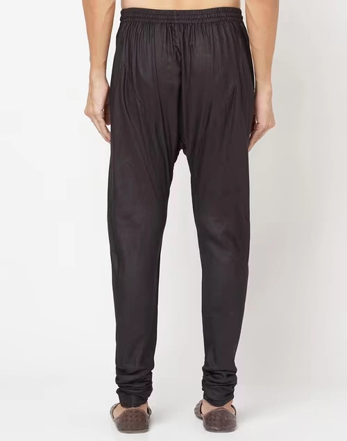 Black Viscose Blend Churidar